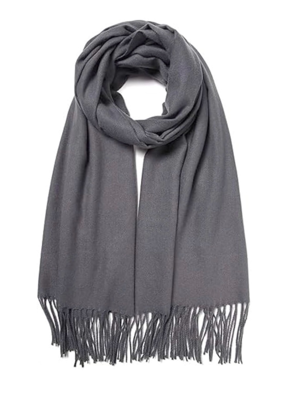 💞 New Women’s Gray Fringe Scarf